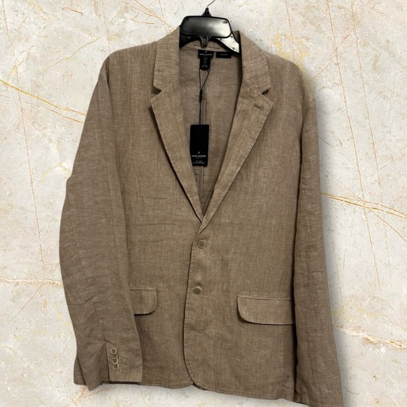 NWT Daniel Hechter Linen Blazer Natural / Tan Large